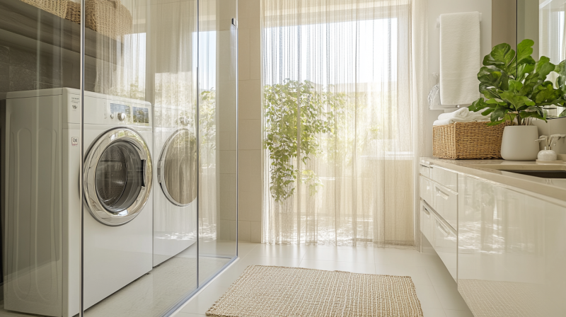 Divisória de Vidro para Lavanderia