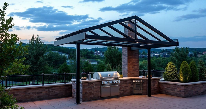 Cobertura de vidro para churrasqueira: proteção e estilo