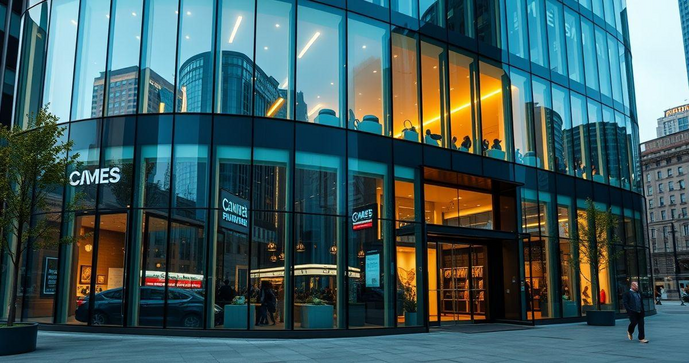 Fachada de vidro comercial transforma a estética e funcionalidade dos negócios