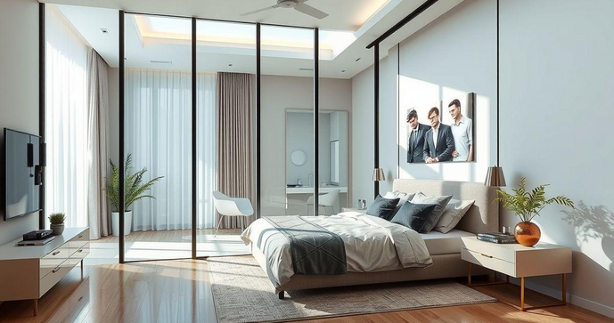 Vantagens da Divisória de Vidro para Quarto que Transformam Seu Espaço